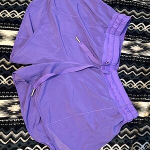Purple Lululemon Hotty Hot High Rise Lined Shorts